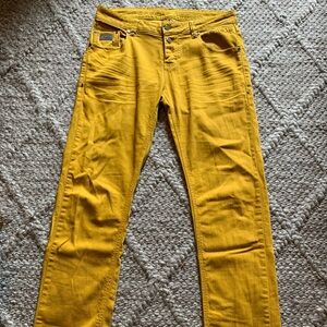 Porsche Design Denim  P'1900 Mens Golden Yellow Jeans 32-33approx. Please read.